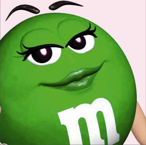 Image result for Green M&M