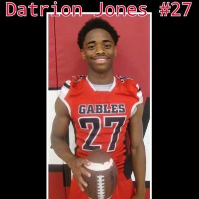 BDynamite4's profile picture. Datrion Jones Offcial Recruiting Account LVHS✈️✈️Coral Gables H.S 5'10, 170lbs.