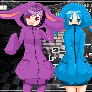 Bonnie: WAZUP I'm Bonnie lets Party!!! BonBon:.H-hello..I'm BonBon.n-nice to meet you Bonnie|17|Loud|Funny|Single|5'5| #OpenRP BonBon|18|Shy|Funny|Single| 5'8