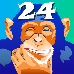 Chimp 24, survive in a jungle of numbers! Add, subtract, multiply and divide your way through the brain entertaining number Safari.