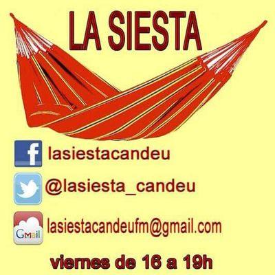 Twitter Oficial del programa de radio @LaSiesta_CanDeu. Novedades Pop, Rumba & Mucho mas. Presenta @IvanMera3 En @CanDeufm. Cada Viernes de 16 a 19h