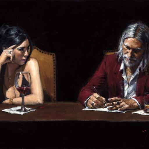 Male. Published novelist and poet writing here under a pseudonym. Words © This author writing as Faded Romantic/Romantic Dominant. 
Avi: Fabian Perez