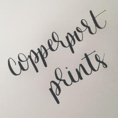 modern/minimalist calligraphy by Fran Matura Long Island, NY Instagram: copperportprints