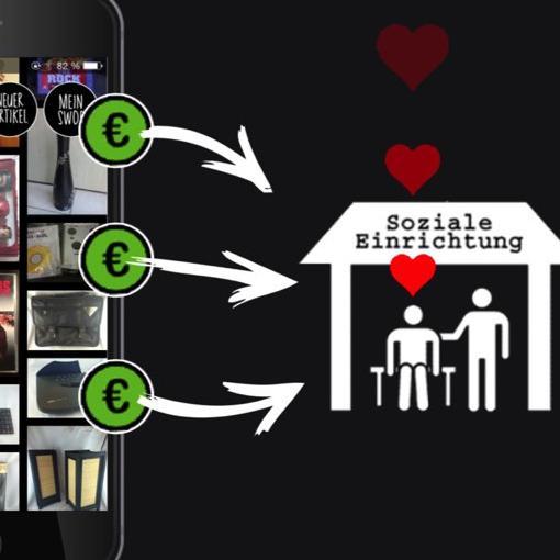 SWOP-Team - die erste Flohmarkt-APP Deutschlands, auf der Gegenstände zu Geldspenden werden! Hol dir die APP für iOS und Android!