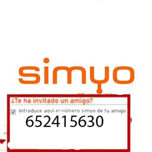 !!Haz tu portabilidad a Simyo y empieza con 20 EUROS € iniciales, 10 por parte de simyo, y 10 por mi invitación. -numero invitacion: 652415630
no oficial