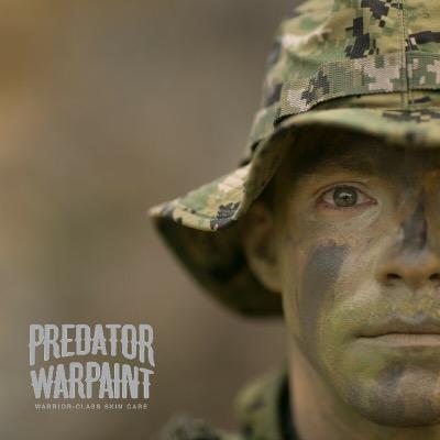 Camouflage face paint with SPF 50 protection. Developed by warriors, for warriors. Veteran Owned. Proudly made in the USA.