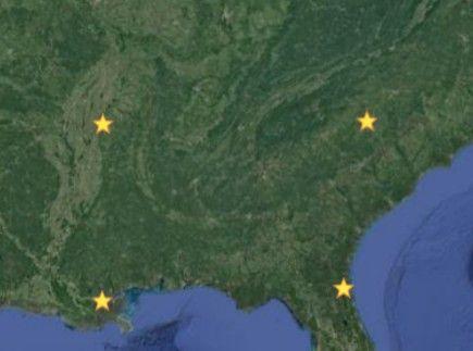 Memphis TN, Charlotte NC, New Orleans, LA, Jacksonville FL...is (not) a perfect square...