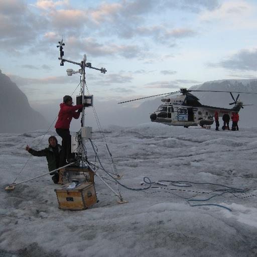 Programme for Monitoring of the Greenland Ice Sheet operates 24 automatic weather stations on Greenland ice. PROMICE also monitors Greenland ice from space.