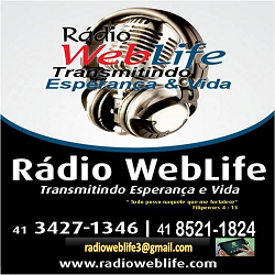 Olá a todos.
A Rádio WebLife, tem o intuito de levar a palavra de Deus, louvores e pregações ministradas na Rádio.