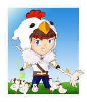 Hello! I am the Chicken Shaman! Aphmau is a terrible chicken house builder do NOT hire her!
#ShamanSenpai
Photo credit: @FeralDingo (twitter username)