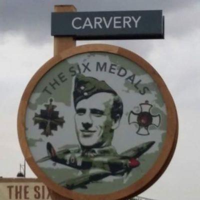 The Six Medals pub is named after Wing Commander Adrian Warburton who was born in Middlesbrough and is one of the most decorated pilots of World War II.