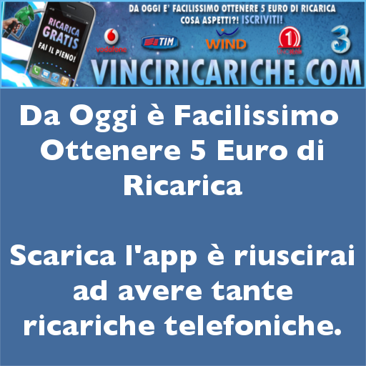 Disponibile per Smartphone con sistema Android, ricarica il cellulare tramite un app! Scaricala Adesso!