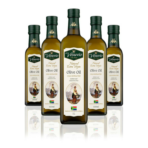 Best of South Africa & Master Italian Oil makers brings to your table the exceptional Award winning Vesuvio Cold pressed Extra Virgin Olive oil