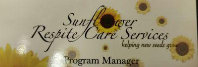 Sunflower Developmental Services is a program to help with special needs and the developmentally delayed.