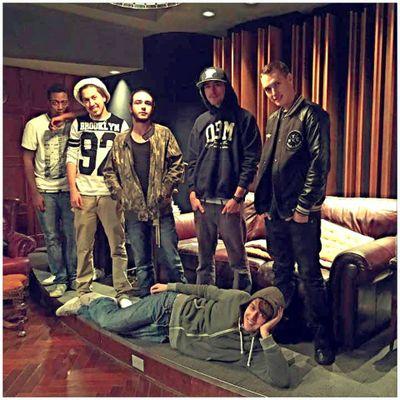 Team OBM or One Big Mob is a hip-hop group from The 6

Members of the group:
#Bishop
#JoeSutton
#MAN3LLA
#ShayT
#WhitePlague