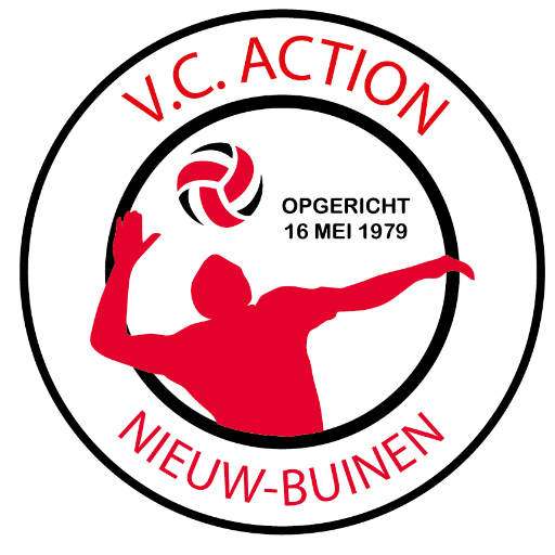 Het twitteraccount van Volleybalvereniging Action, Nieuw-Buinen
