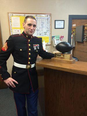 I am the Marine Corps representative for SW North Dakota. I have been a Marine for 8 years, with previous assignments in California and Japan.
