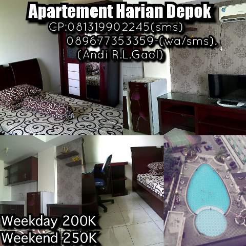 Apartement Mares II Depok || Menyewakan Harian/Mingguan. || CP: 081319902245/089677353359 (ayu/andi) || PIN BB :577084F9/28F14050|| Weekday 200K - Weekend 250K.