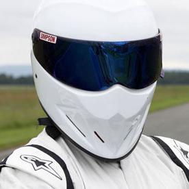 The New STIG aka SPEEDBIRD on new AMAZON Prime motoring show GEAR KNOBS with Clarkson, Hammond and May. Stay tuned 2016.