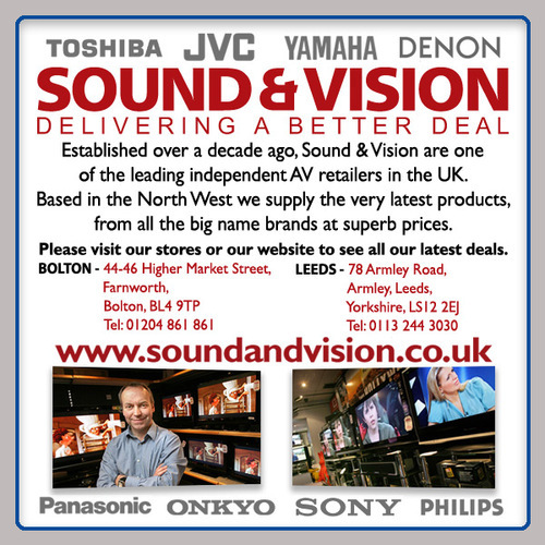 Sound & Vision cheap LED LCD 3D TVs,discount Plasma Televisions,Home Cinema,Bargain BluRay DVD Players+Recorders-Sony,Panasonic,Toshiba,LG,Philips,Yamaha,Onkyo