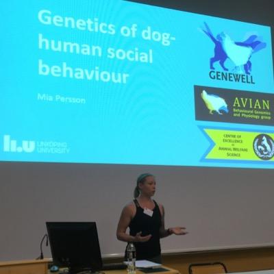 PhD student in ethology at Linköping University in Sweden. Studying the genetics of dogs' social skills.