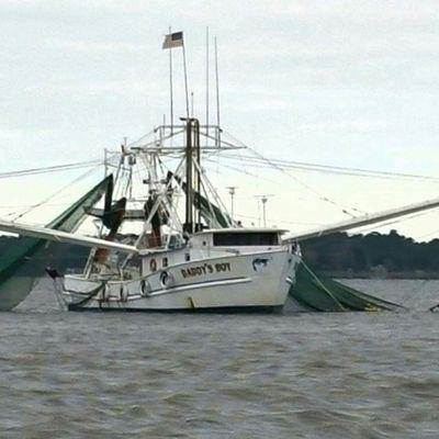 Tweeting from the shrimp boat! Crewed by Captain Mike, his son & daughter. Harvester of Sweet Savannah Shrimp.