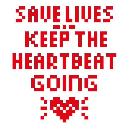 Save lives by keep the heartbeat going. Goal: teach CPR in all secondary schools. Red levens, trommel mee met de #heartbeat. Laat jouw hart van zich horen!