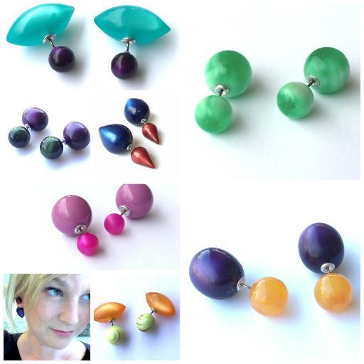 Fresh lucite jewelry with vintage parts. Tweeting for Leetie, is @HeatherDesi: jewelry designer & component harvester.