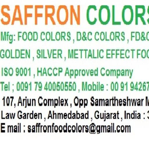 mfg : ISO 9001 , HACCP approved , FOOD COLORS , D&C COLORS , FD&C COLORS , GOLDEN COLORS , SILVER COLORS , METALLIC EFFECT FOOD COLORS ,