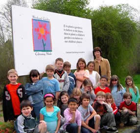 Woodward Gardens is a beautiful school garden at Mary Woodward Elementary School w/ composting stations, wetlands and rain garden.