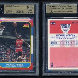 Find the BGS 9.5 GEM MINT Jordan Fleer Rookie!