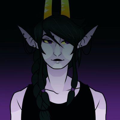 covered !n the charcoal rema!ns of ashes from the last t!me someone burned me. | future subjug | (cw: vulgarity, violence) | agender (he/him) | Empty Quadrants