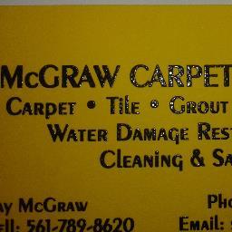 McGrawCarpet's profile picture. http://t.co/ZXgY4QQdMx Order@McGrawCarpetCleaning.com 561-789-8620