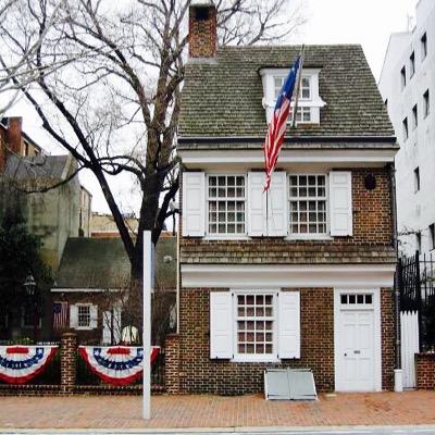 The house and memorial of the first maker of the American Flag, Betsy Ross.