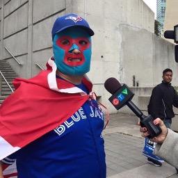 Blue Jay super fan, brining the mojo to the blue jays and fans alike