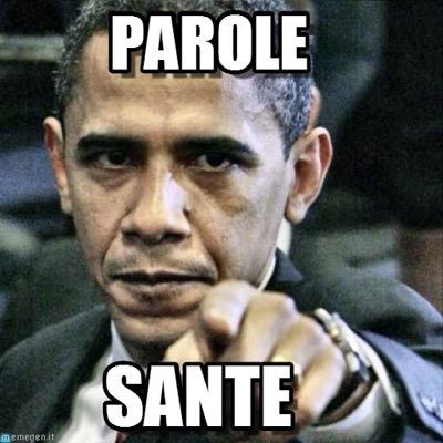 Con #parolesante raccogliamo le migliori citazioni, battute e pensieri profondi (ma non troppo). Usa l'hashtag e seguici: RT e re-follow.