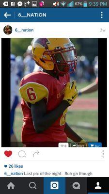 RB| DB|SB|WR|  5'6 (145 lbs) #won'tbestopped CHC 19   committed to Calvert Hall  D1 Talent    410 #BMORE #speedkills #beast  #athlete