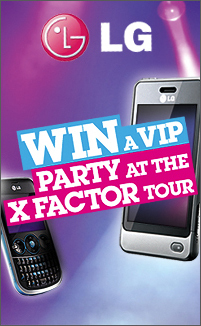 lgxfactor's profile picture. Win a VIP Party at the LG X Factor Tour! Follow this account and tweet our message to enter. Full terms at http://t.co/LnPuGwypFV