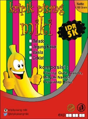 Kripikpisangmiki@gmail.com/IG:kripikpisangmiki for pre-order call:082293065613/082291537881