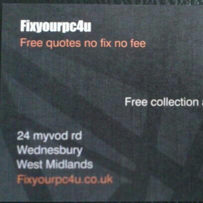 fixyourpc4ucouk's profile picture. love my job pc / laptop repairs and PAT Testing, love technology music and life ;) based in west midlands uk i offer mobile pc laptop repairs, also part time DJ