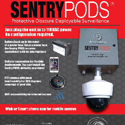 Rapidly Deployable Surveillance System. No need to run wires, just mount the camera system and it is ready to go.