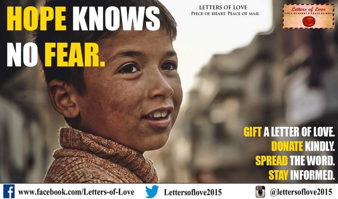 Letters of Love is a global initiative that aims at spreading smiles to the multitudes of distraught Syrian refugee children. 
Because Human.