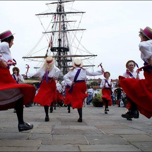 Women's team of North West Morris Dancers, established in 1977