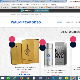 Site especializado na venda de perfumes,masculinos,femininos. Com FRETE GRATIS em 10XS/JUROS!