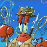 Owner of the Krusty Krab, they call me Ol' Armor Abs! If you ain't talking money, I don't wanna talk!