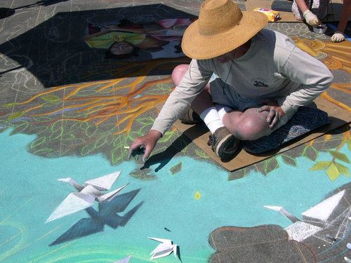 All things street painting, chalk art, pavement illusions.