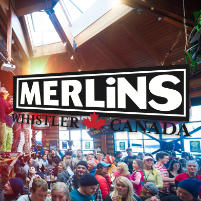 Located at the base of Blackcomb Mountain, Merlin’s Bar is the home of the Kokanee Kabin, a legendary après scene and world-famous nachos.