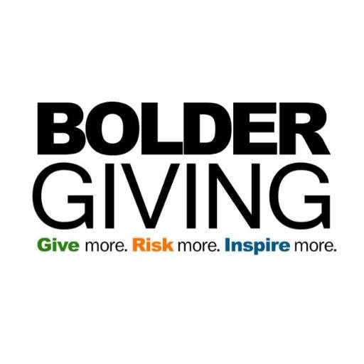 Bolder Giving's mission is to inspire us to give at our full lifetime potential by providing remarkable role models and practical support.