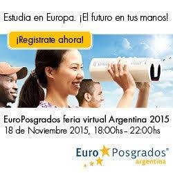 Participá de la feria Virtual Europosgrados Argentina 2015 que se desarrollará el 18/11, de 18 a 22. Inscribite en https://t.co/dW5MzQXMxY