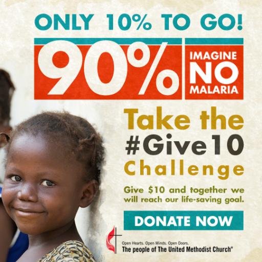 Donate $10 & save a life: Text MALARIA to 27722. Malaria is 100% preventable, treatable & beatable! $68MM raised of $75MM goal to support global malaria efforts